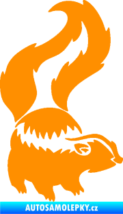 Samolepka Tchoř 002 pravá zvednutý ocas oranžová