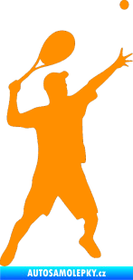 Samolepka Tenista 001 pravá oranžová