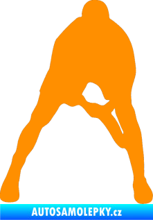 Samolepka Tenista 004 pravá oranžová