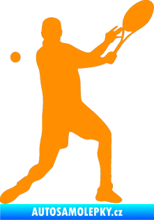 Samolepka Tenista 005 pravá oranžová