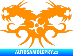 Samolepka Tetování 113 draci oranžová