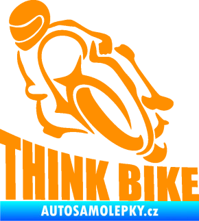 Samolepka Think bike 001 motorkář oranžová