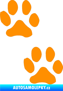Samolepka Tlapky 001 oranžová