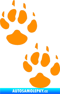 Samolepka Tlapky 002 oranžová