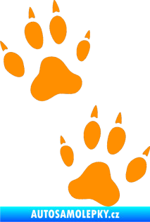 Samolepka Tlapky 004 oranžová
