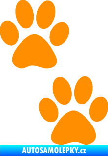 Samolepka Tlapky 005 oranžová
