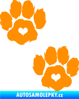 Samolepka Tlapky 006 oranžová