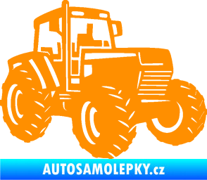 Samolepka Traktor 002 pravá Zetor oranžová