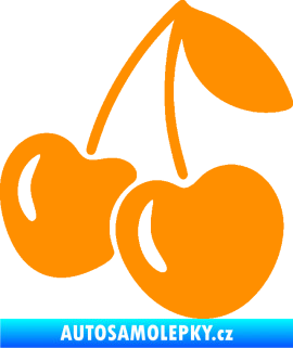 Samolepka Třešně 001 levá oranžová