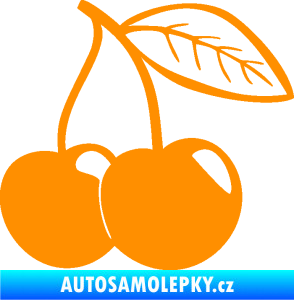 Samolepka Třešně 003 pravá oranžová