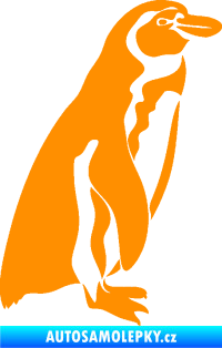Samolepka Tučňák 001 pravá oranžová