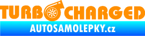 Samolepka Turbo charged nápis oranžová