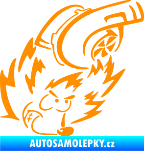 Samolepka Turbo ježek pravá oranžová