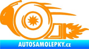 Samolepka Turbo šnek 002 levá oranžová