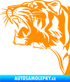 Samolepka Tygr 002 levá oranžová