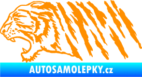 Samolepka Tygr 004 levá oranžová