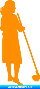 Samolepka Uklízečka 001 pravá oranžová