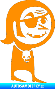 Samolepka Upír 001 pravá hrabě dracula oranžová