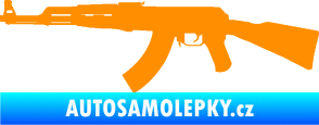 Samolepka Útočná puška AK 47 levá oranžová
