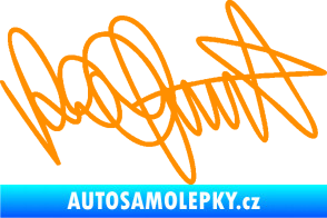 Samolepka Valentino Rossi podpis oranžová