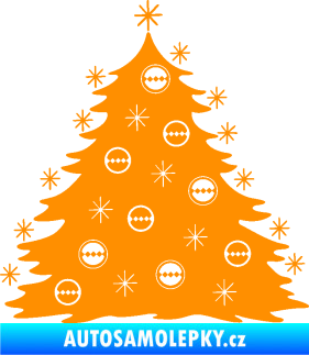 Samolepka Vánoční stromeček 001 oranžová