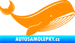 Samolepka Velryba 001 pravá oranžová
