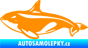 Samolepka Velryba 004 levá oranžová