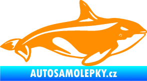 Samolepka Velryba 004 pravá oranžová