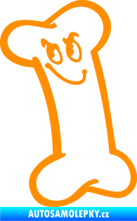 Samolepka Veselá kostička 001 levá oranžová
