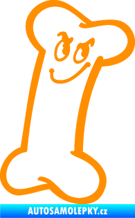 Samolepka Veselá kostička 001 pravá oranžová