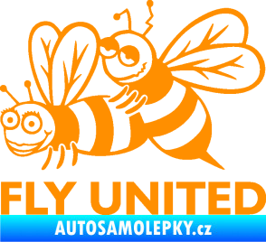 Samolepka Veselé vosy fly united levá oranžová