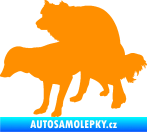 Samolepka Veselí pejsci levá oranžová