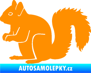Samolepka Veverka 001 levá oranžová