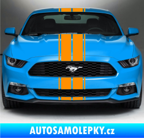 Samolepka Viper pruhy dvojité  1,5 cm + 11 cm + 11 cm + 1,5 cm oranžová