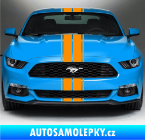 Samolepka Viper pruhy dvojité 1,5 cm + 9 cm + 9 cm + 1,5 cm oranžová