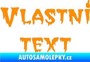 Samolepka Vlastní text - QTGhoul Face oranžová