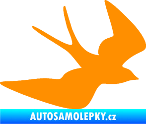 Samolepka Vlaštovka 001 pravá oranžová