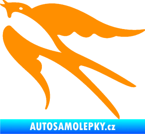 Samolepka Vlaštovka 003 levá oranžová