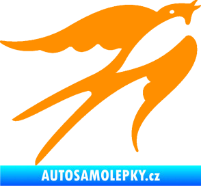 Samolepka Vlaštovka 003 pravá oranžová