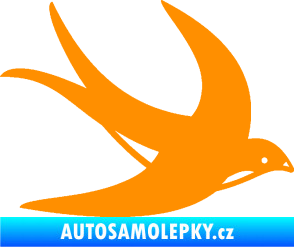 Samolepka Vlaštovka 004 pravá oranžová