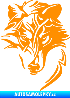 Samolepka Vlk 012 pravá oranžová