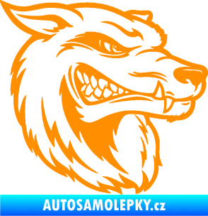 Samolepka Vlk 016 pravá oranžová