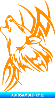 Samolepka Vlk 020 levá oranžová