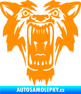 Samolepka Vlk 021 oranžová