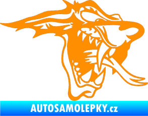 Samolepka Vlk pravá oranžová