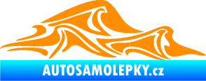 Samolepka Vlny 002 pravá moře oranžová