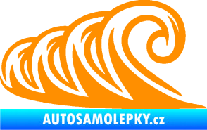 Samolepka Vlny 006 levá moře oranžová