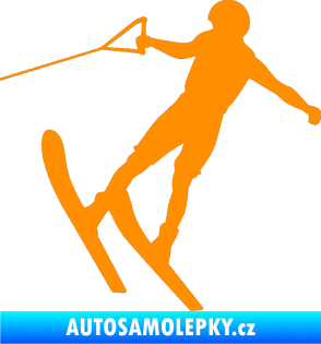 Samolepka Vodní lyže 001 levá oranžová