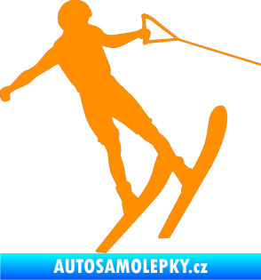 Samolepka Vodní lyže 001 pravá oranžová