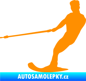 Samolepka Vodní lyže 003 levá oranžová